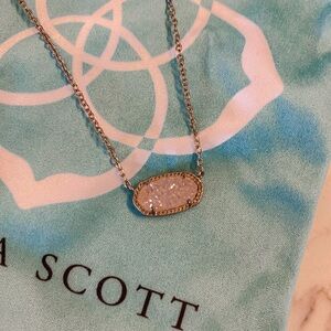 Kendra Scott Elisa Necklace - Rose Gold Iridescent Drusy